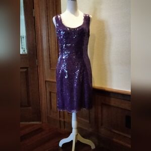 Purple sequin dress size 6